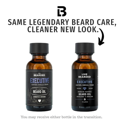 Live Bearded Beard Oil, - Made in the USA - Hair and Skin Care for Men with Dry, Cedar, Vanilla
