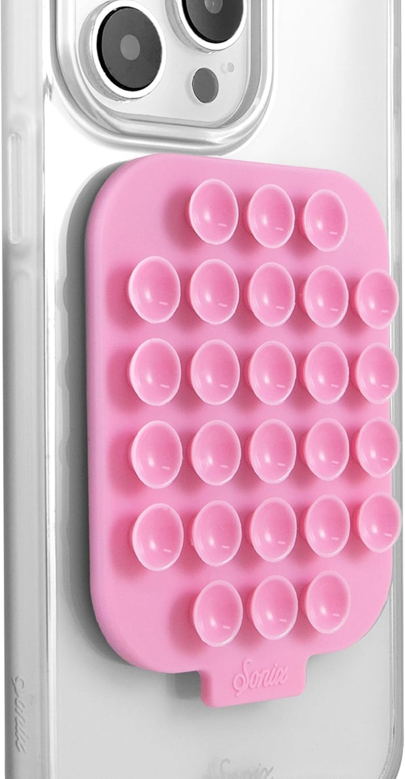 Sonix Magnetic Silicone Suction Cup Phone Mount for iPhone and any phone - MagSafe Compatible - Soft Light Pink