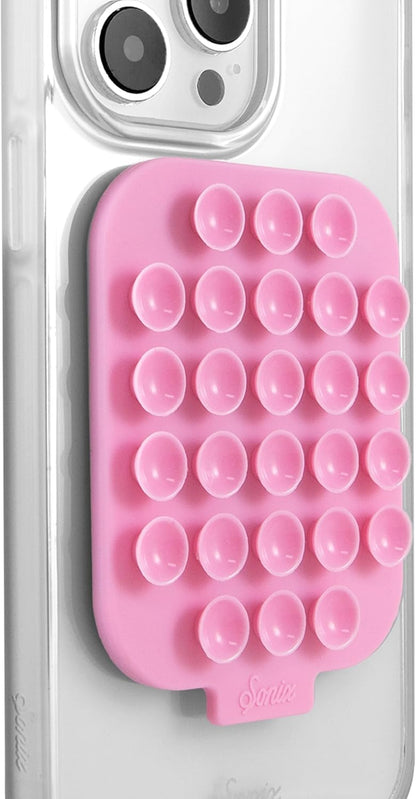 Sonix Magnetic Silicone Suction Cup Phone Mount for iPhone and any phone - MagSafe Compatible - Soft Light Pink