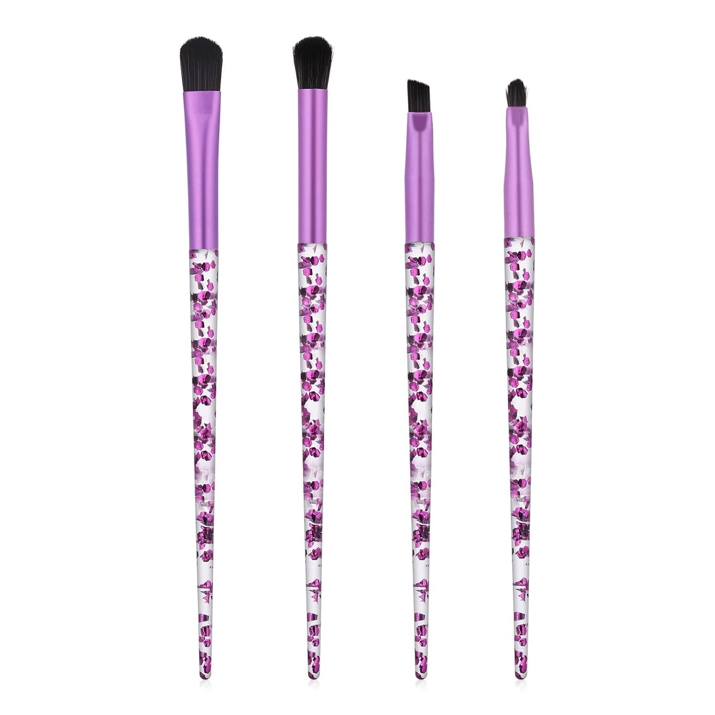 Eye Make up Brush Set Portable 4PCS Eyeshadow Brush Set Professional Blending Eyeshadow Lip Eye Makeup Brushes for Eyeshadow, Blending, Eyebrow Women Girls Makeup Tool Brush