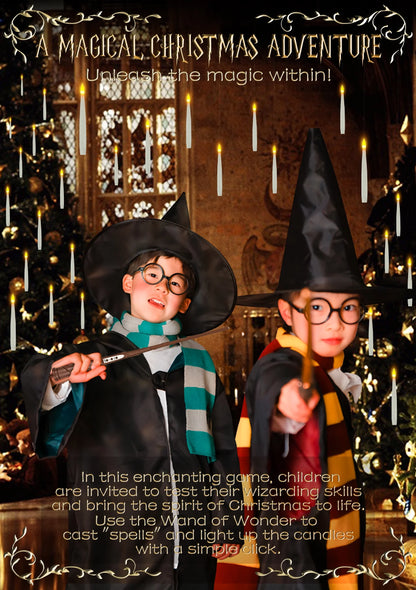 Floating Candles with Wand 20PCS Harry Potter Magic Hanging Candles Warm Light Battery Operated