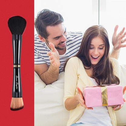 4 in 1 Professional Liquid Foundation Makeup Brush Set,Travel Makeup Set with Case, for Liquid,Cream,Powder