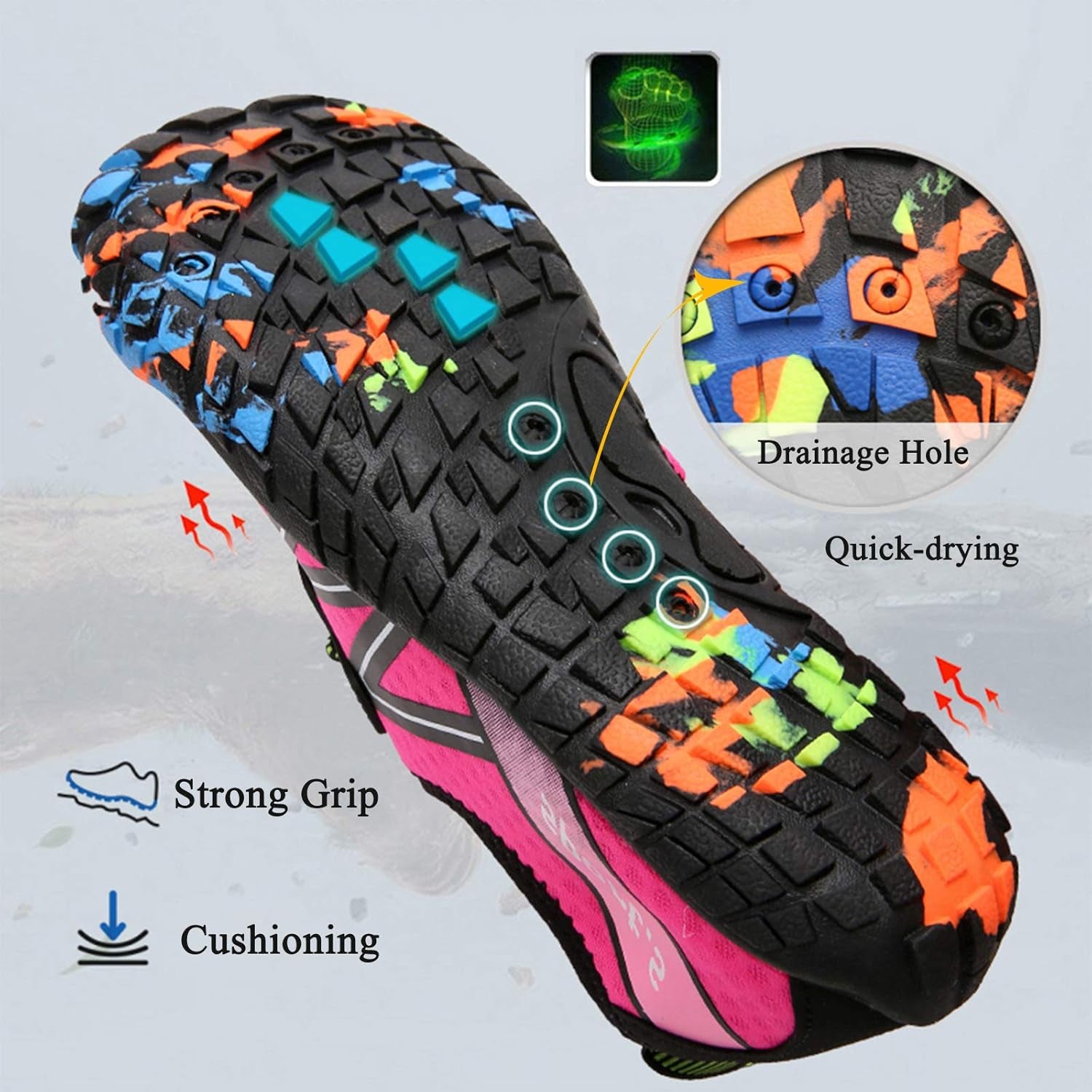 Men's and Women's Barefoot Water Shoes for Indoor/Outdoor Activities: Quick-Dry