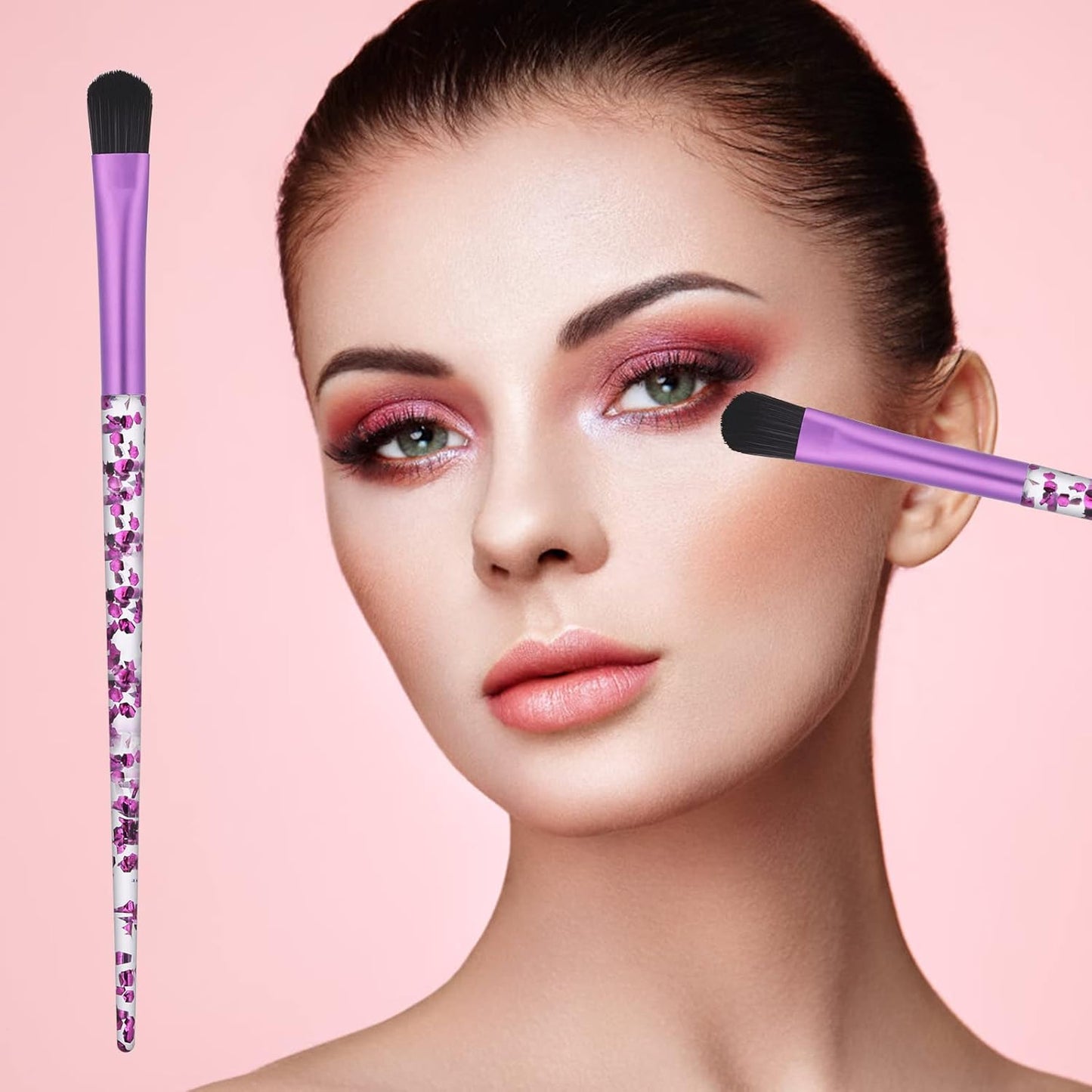 Eye Make up Brush Set Portable 4PCS Eyeshadow Brush Set Professional Blending Eyeshadow Lip Eye Makeup Brushes for Eyeshadow, Blending, Eyebrow Women Girls Makeup Tool Brush