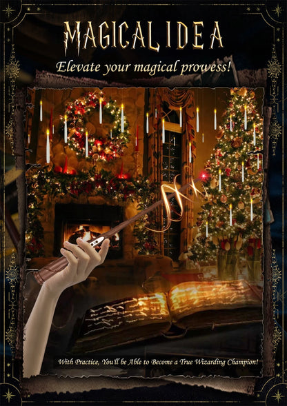 Floating Candles with Wand 20PCS Harry Potter Magic Hanging Candles Warm Light Battery Operated