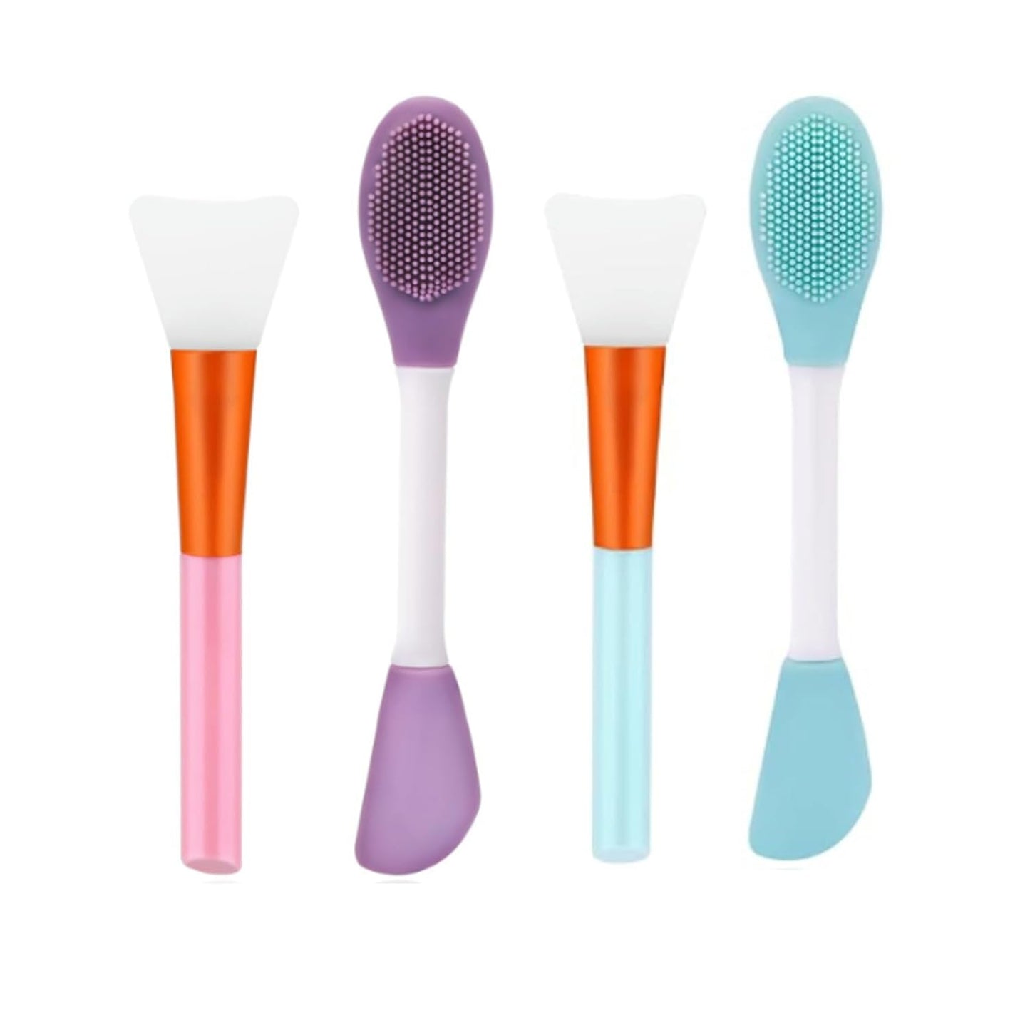 4 Pcs Silicone Face Mask Brush Applicator, for Applying Skin Care Products Skincare Supplies Tool for Face Mask Eye Mask Body Lotion Makeup Brushes and Tools