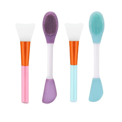 4 Pcs Silicone Face Mask Brush Applicator, for Applying Skin Care Products Skincare Supplies Tool for Face Mask Eye Mask Body Lotion Makeup Brushes and Tools