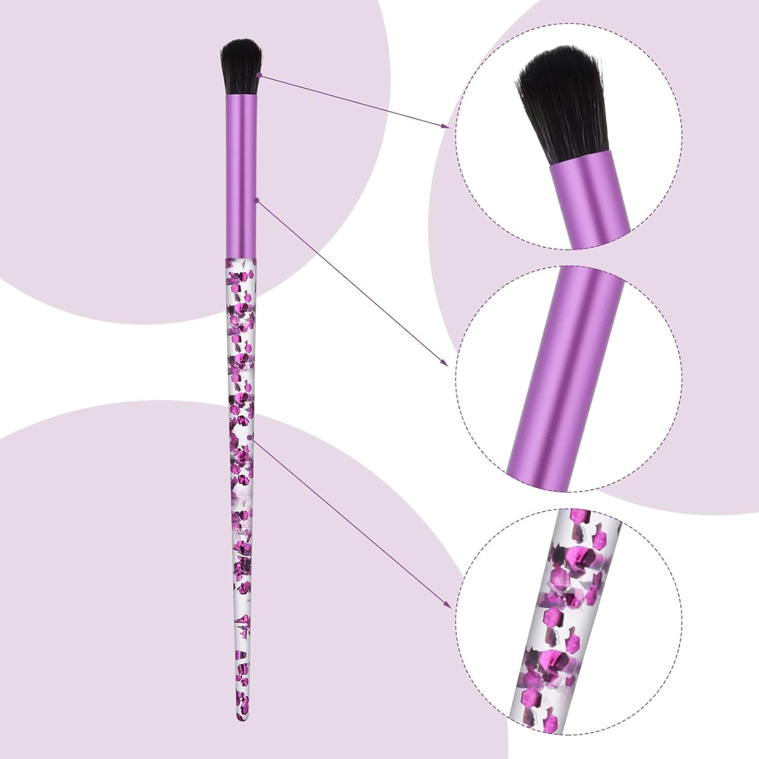 Eye Make up Brush Set Portable 4PCS Eyeshadow Brush Set Professional Blending Eyeshadow Lip Eye Makeup Brushes for Eyeshadow, Blending, Eyebrow Women Girls Makeup Tool Brush