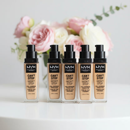 NYX PROFESSIONAL MAKEUP Can'T Stop Won'T Stop Foundation, 24H Full Coverage Matte Finish - Buff