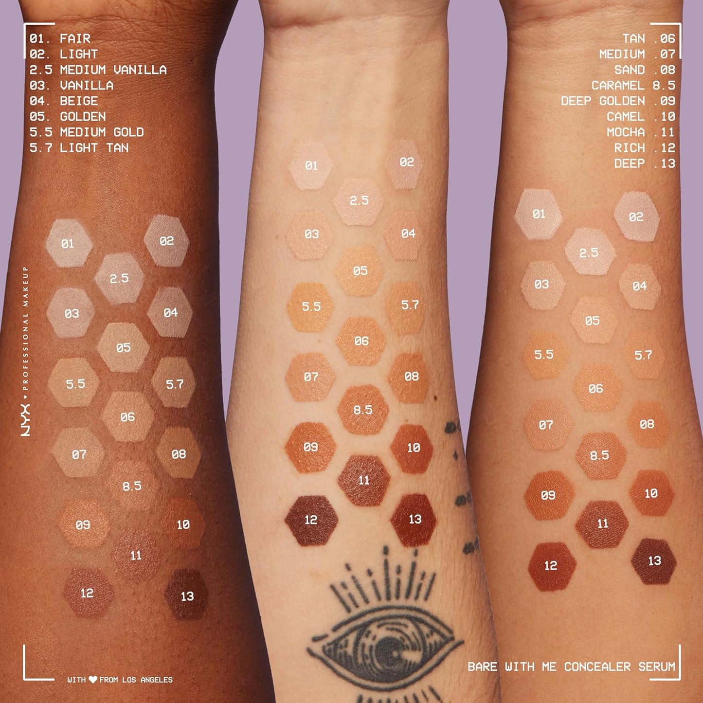 MAKEUP Bare with Me Concealer Serum, Concealer Makeup for up to 24Hr Hydration - Vanilla