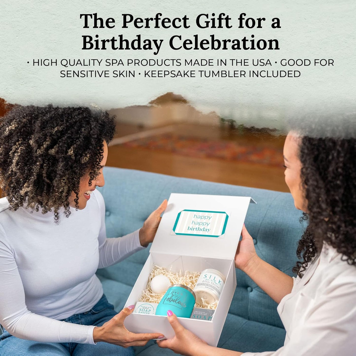 Sodilly Happy Birthday Box for Women - Unique Gifts , Gift Baskets , Birthday Gifts for Sister, Birthday Gift Set for Women Daughter Ideas