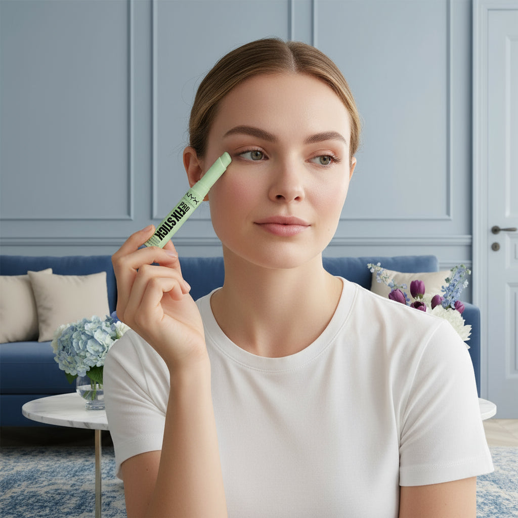  MAKEUP Pro Fix Stick Correcting Concealer, Buildable Medium Coverage Concealer Stick - Green