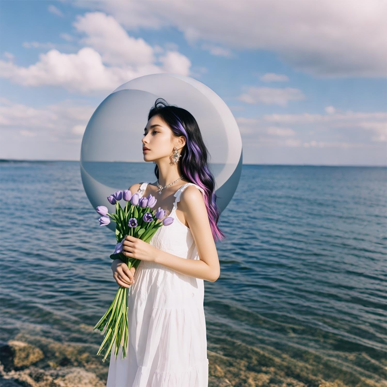 Spa Gift Basket - 8 Pcs Tulip Scents Bath & Body Gift Set for Women, Spa Gift Kit, Birthday Gifts, Self Care, Pampering Gifts for Her, All Occasion Holiday Present