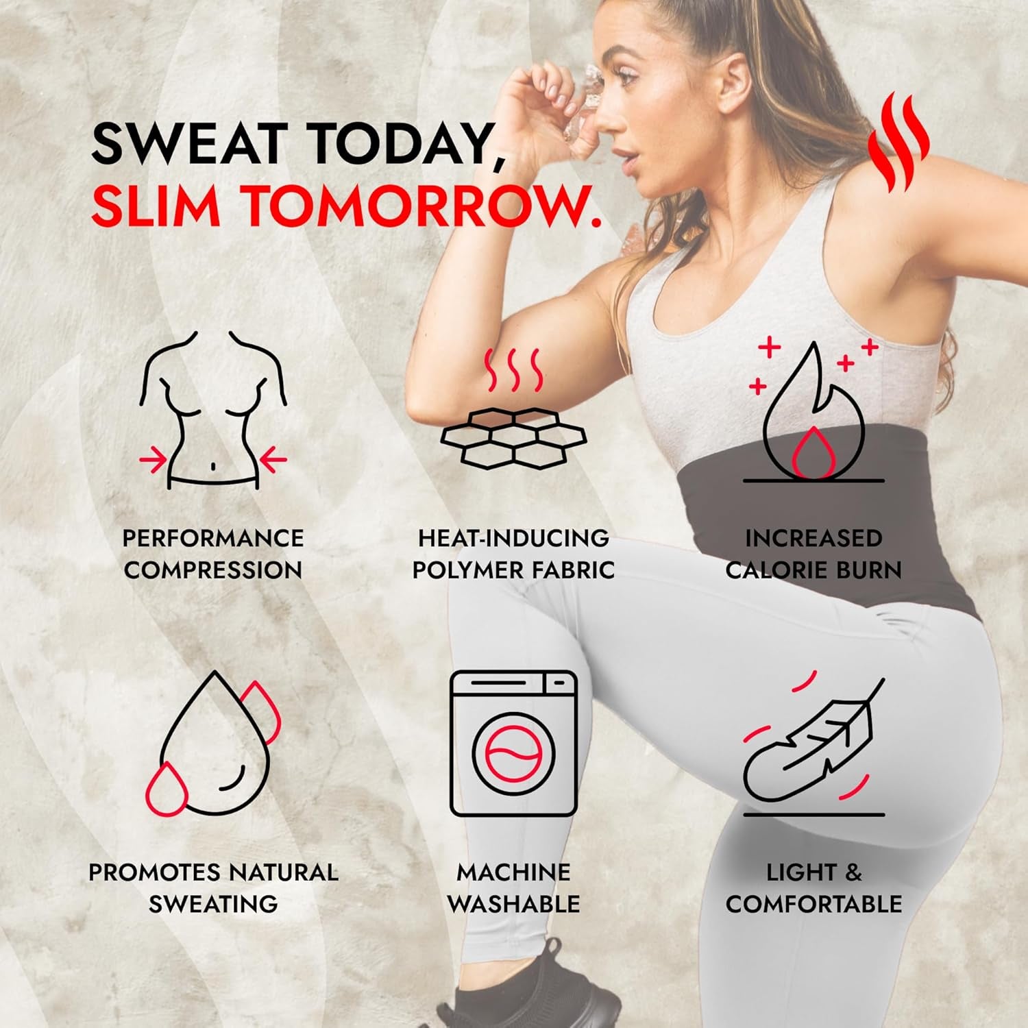 Waist Trimmer for Women, Waist Trainer Sauna Belt, Neoprene-Free Waist Cincher, Thermo Sauna Slimming Belt