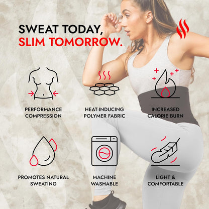Waist Trimmer for Women, Waist Trainer Sauna Belt, Neoprene-Free Waist Cincher, Thermo Sauna Slimming Belt