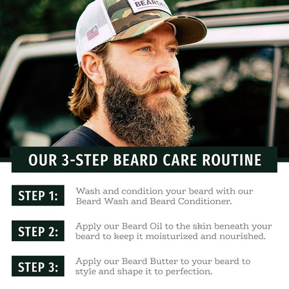 Live Bearded Beard Oil, - Made in the USA - Hair and Skin Care for Men with Dry, Cedar, Vanilla