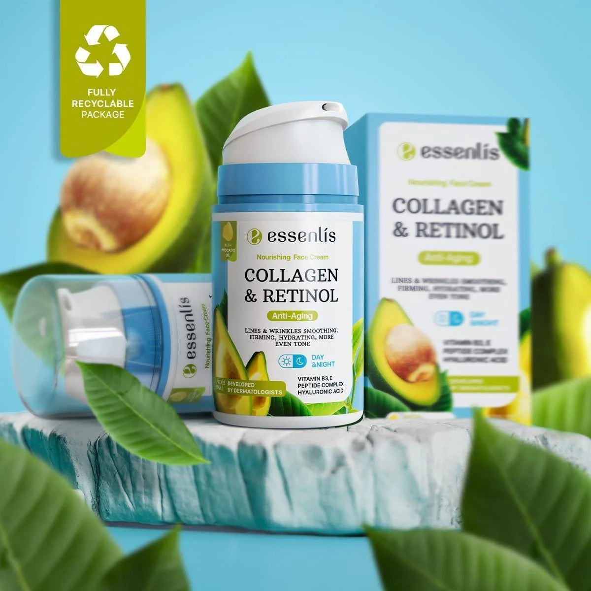 Face Moisturizer Collagen Cream anti Aging Face Cream with Retinol Hyaluronic