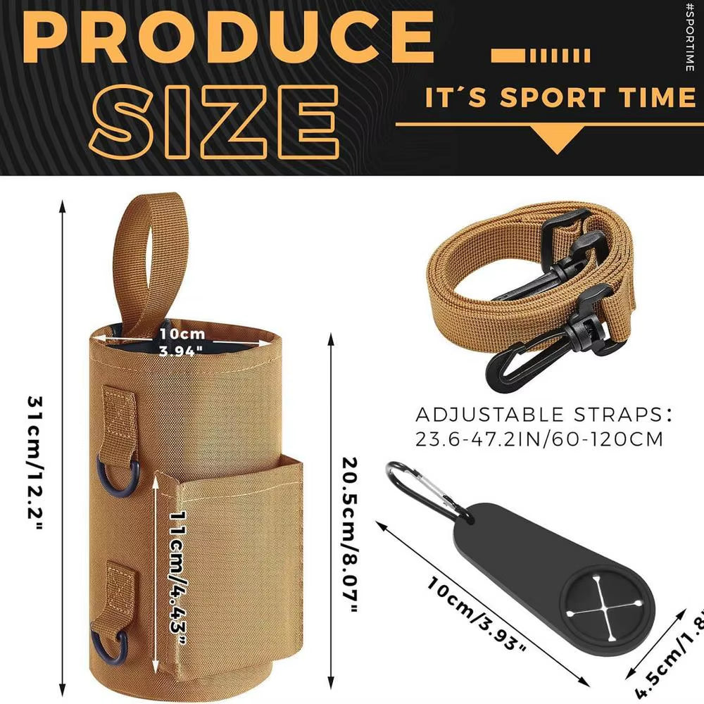 Portable Magnetic Water Bottle Bag Non Slip Magnetic Gym , Water Bottle Carrier Holder 