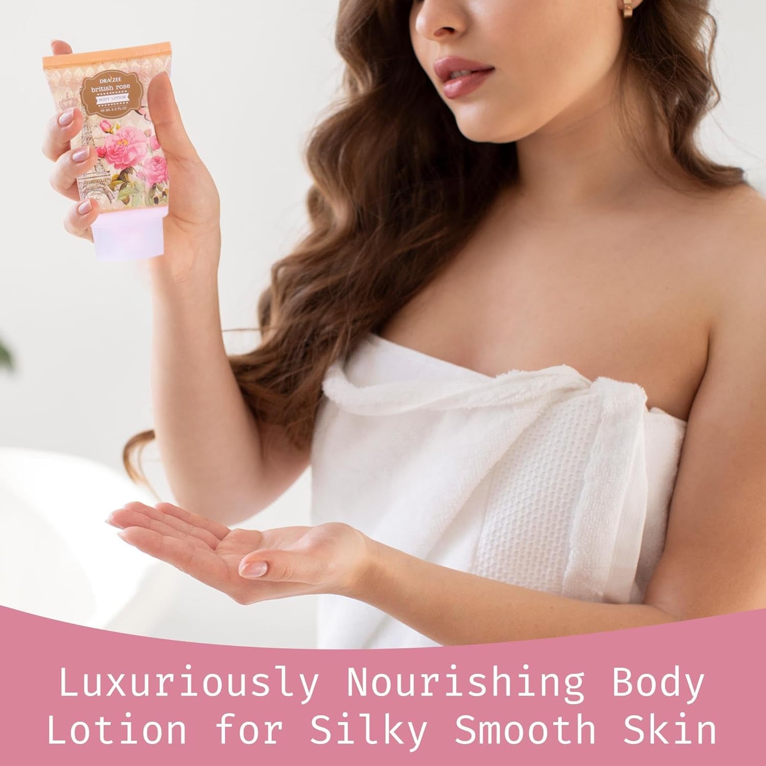 Luxury Spa Gifts for Women – 8 Pc Rose Scented Bath and Body Set with Bubble Bath, Lotion & More – Luxury Self Care Kit for Wife, Mom, Best Friend, Girlfriend, Anniversary Gift by Draizee