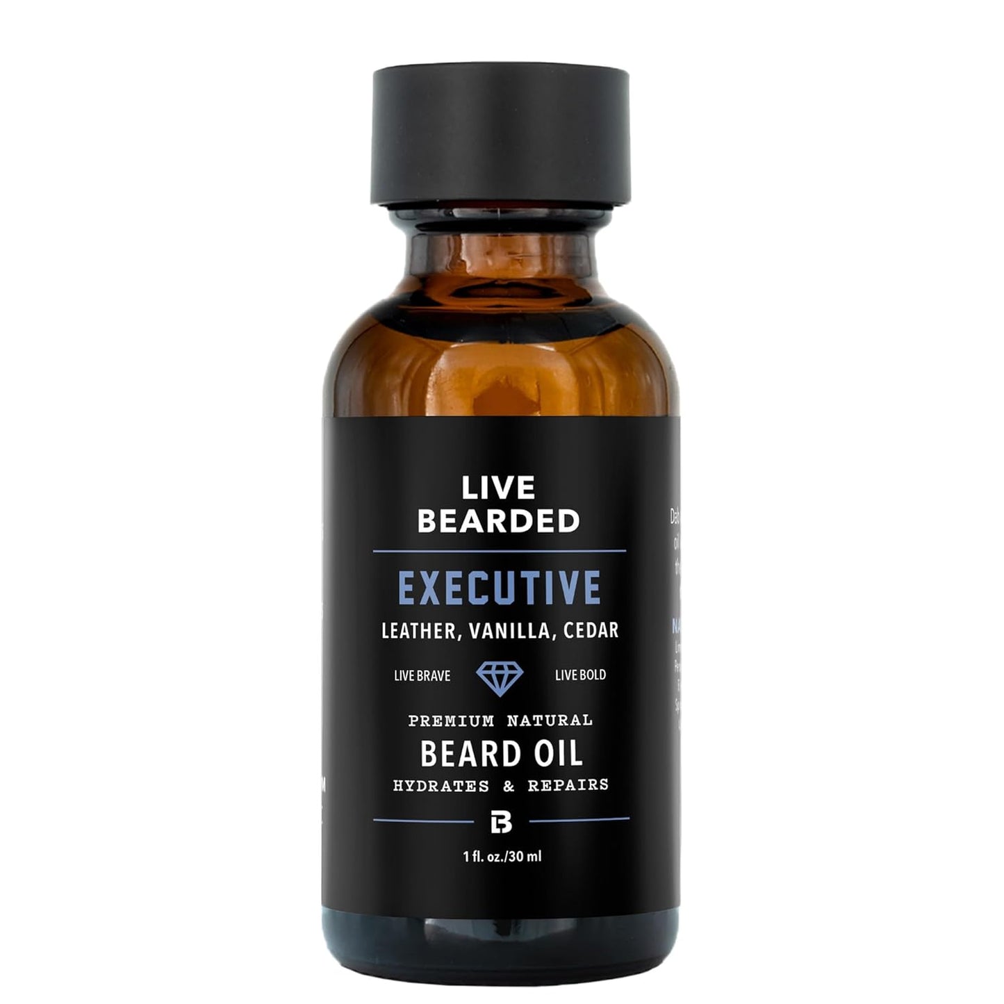 Live Bearded Beard Oil, - Made in the USA - Hair and Skin Care for Men with Dry, Cedar, Vanilla