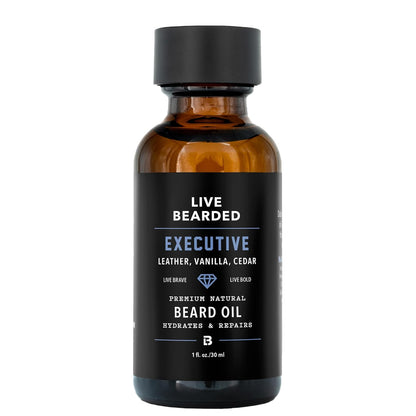Live Bearded Beard Oil, - Made in the USA - Hair and Skin Care for Men with Dry, Cedar, Vanilla