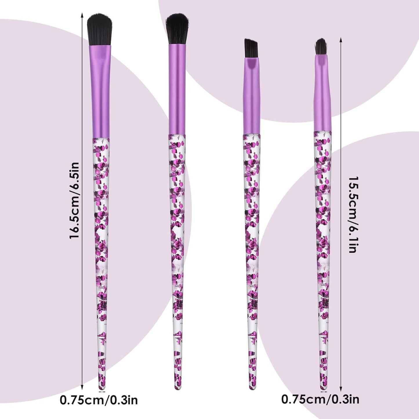 Eye Make up Brush Set Portable 4PCS Eyeshadow Brush Set Professional Blending Eyeshadow Lip Eye Makeup Brushes for Eyeshadow, Blending, Eyebrow Women Girls Makeup Tool Brush