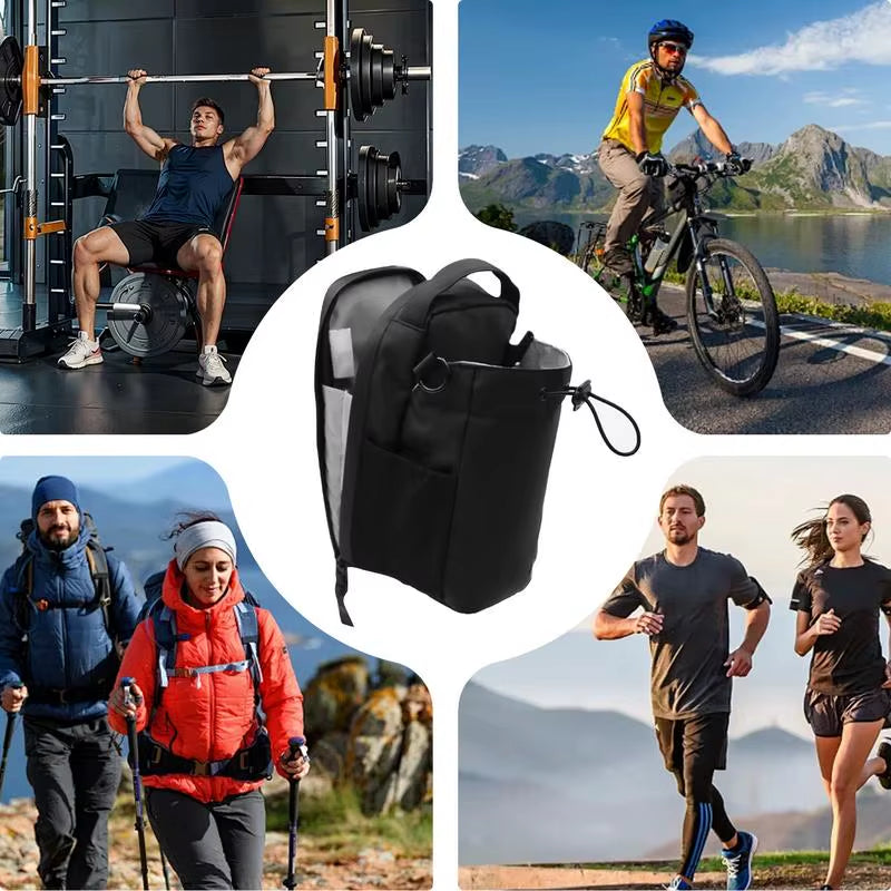 Magnetic Gym Bag Large Capacity Magnetic Carrier Bag with Phone Pocket Portable Gym Water Bottle 