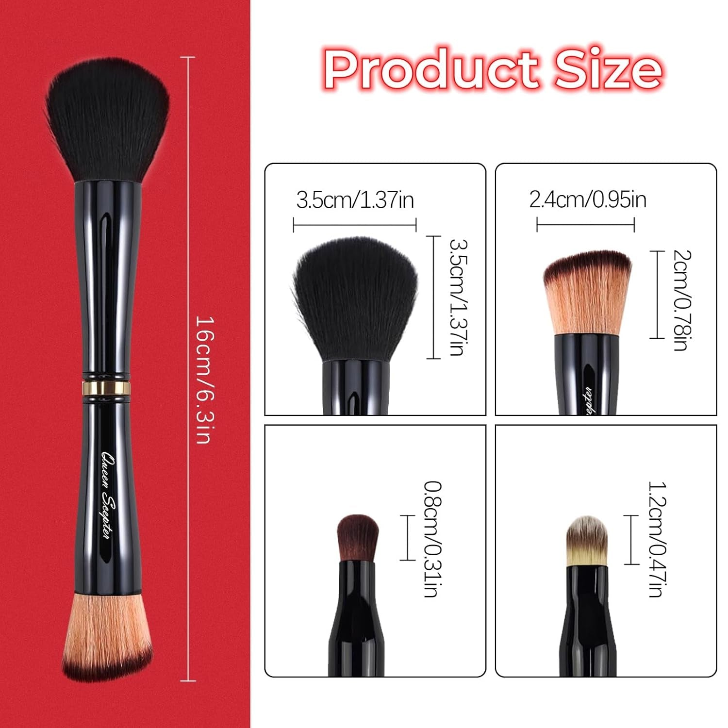 4 in 1 Professional Liquid Foundation Makeup Brush Set,Travel Makeup Set with Case, for Liquid,Cream,Powder