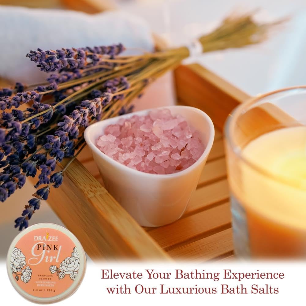 Draizee Luxury Spa Gift Baskets for Women-5 Pcs Princess Flower Scented Bath and Body Spa Set-Self Care Package, Gift for Mom-Bath Basket-Body Care Set for Girlfriend