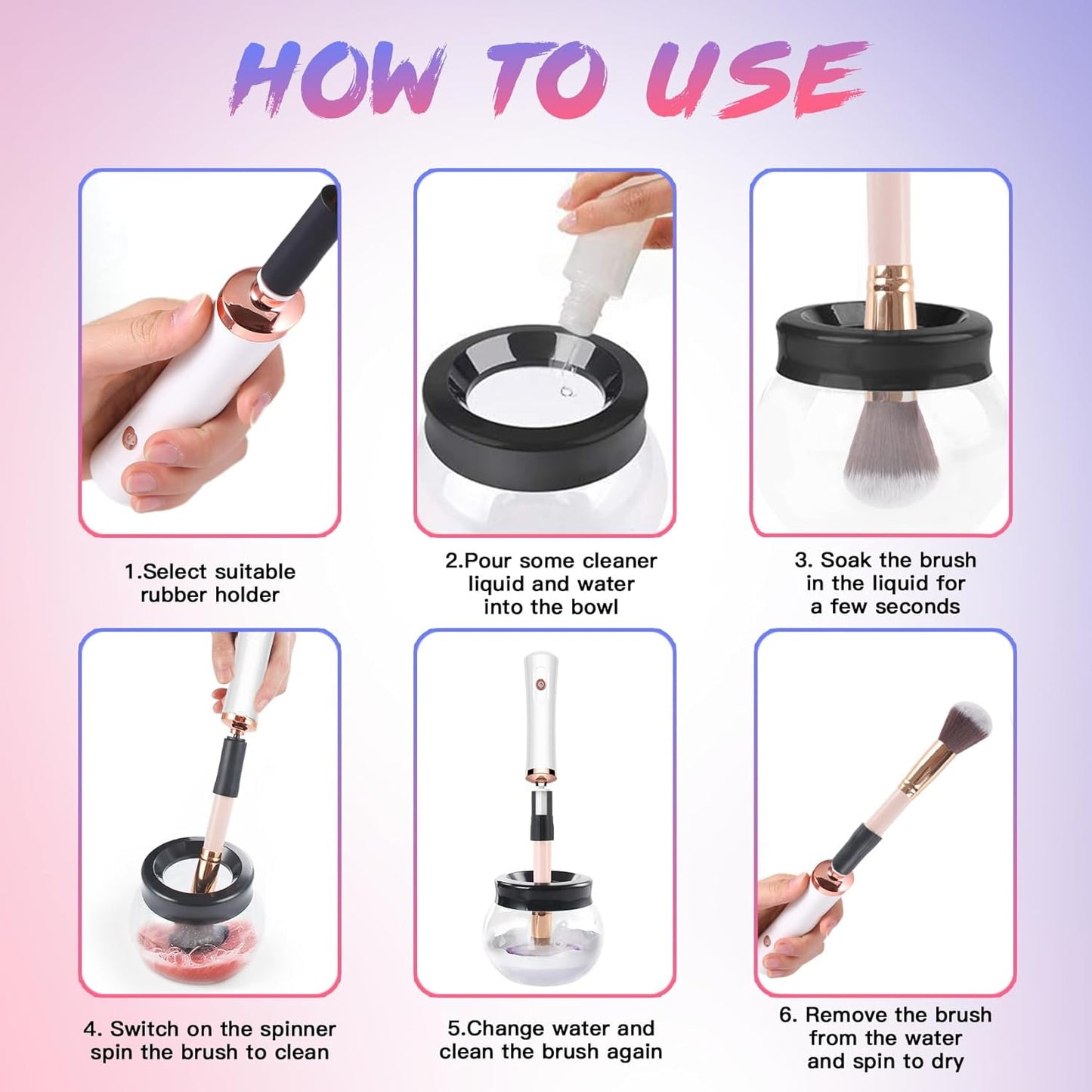 Makeup Brush Cleaner and Dryer Machine 