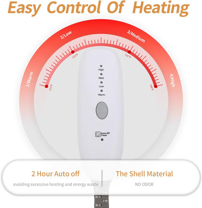 Heating Pad for Back,Saroo Electric Heating Pads for Pain Relief with 4 Heat Settings