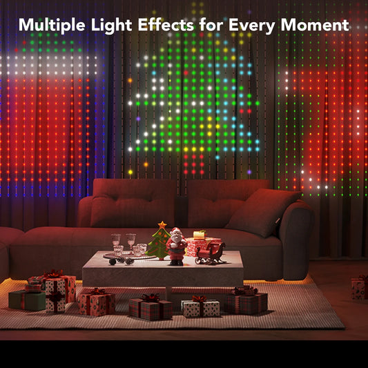 Netflix Indoor 4.92X4.92Ft DIY Mode RGBIC LED Curtain Lights