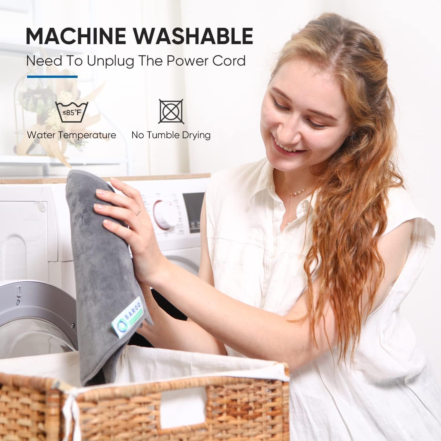 Heating Pad for Back,Saroo Electric Heating Pads for Pain Relief with 4 Heat Settings