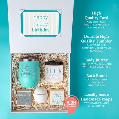 Sodilly Happy Birthday Box for Women - Unique Gifts , Gift Baskets , Birthday Gifts for Sister, Birthday Gift Set for Women Daughter Ideas